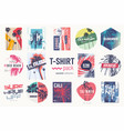 collection of fourteen colorful t-shirt vector image vector image