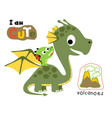 funny dragons cartoon vector image vector image