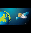 satellite and earth scene vector image