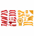 big set of ribbons and labels in retro vector image vector image