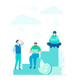 goal achievement - flat design style colorful vector image