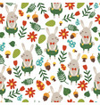 seamless pattern for easter theme with cute vector image vector image