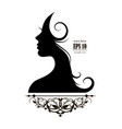 beautiful female silhouette profile vector image