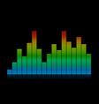 colored audio equalizer waves vector image