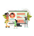 make website flat style design vector image vector image