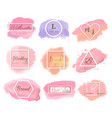 logo watercolor background bannerfor vector image