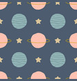 seamless childish pattern with space elements vector image vector image