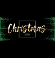 merry christmas gold glitter lettering design vector image vector image
