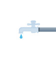water tap faucet with drop vector image