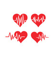 heart pulse icon graphic design template vector image