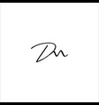 initial letter dm or md logo design template vector image