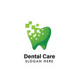 dental logo template care icon symbol vector image vector image