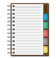 blank paper with notebook vector image vector image