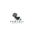 fantail silhouette logo design vector image