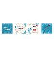 modern winter square sale poster for merry vector image