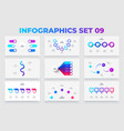 set of infographic elements for business vector image vector image