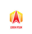 abstract triangle business arrow logo vector image vector image