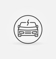 ev or electric car concept round line icon vector image
