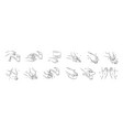 hand washing set vector image vector image