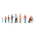 man generations isometric adult male vector image