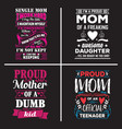 mothers day quotes bundle design vector image
