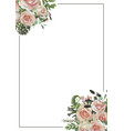 decorative golden rectangular frame vector image