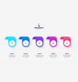 five rounded elements arranged in a row concept vector image