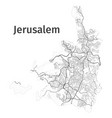 jerusalem map detailed city vector image