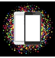 modern smartphone on colorful abstract vector image