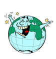 earth day happy joyful planet vector image vector image