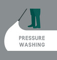 man with electric pressure washer vector image