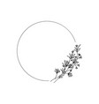 simple circle frame with floral decoration vector image