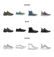 design of man and foot sign collection vector image vector image