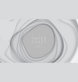 3d abstract background with paper cut vector image