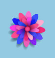 colored paper flower icon spring design vector image