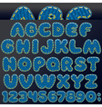 denim patch font vector image vector image