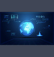 abstract technology ui futuristic map hud vector image