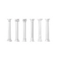 ancient pillars realistic architectural set vector image