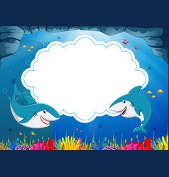 Nature rainbow view with cloud board blank Vector Image