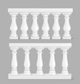 white marble balustrade handrail for balcony vector image vector image