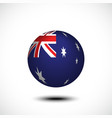 spherical flag australia 3d rendering vector image
