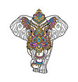 boho elephant pattern floral vector image vector image