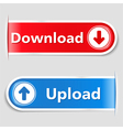 download and upload buttons vector image vector image