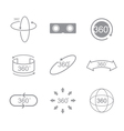 360 degrees view sign icon vector image