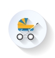baby buggy flat icon vector image