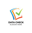 check document logo template design doc vector image