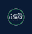 seal badge emblem lacrosse sport logo vector image