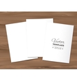 template of blank paper sheet on a wooden vector image vector image