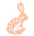 Download Vintage rabbit back view Royalty Free Vector Image