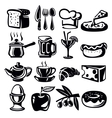 food icons vector image vector image